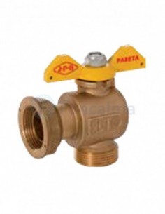 Llave Gas Escuadra Mariposa M-H - 7/8" - Hecapo