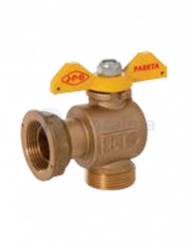 Llave Gas Escuadra Mariposa M-H - 7/8" - Hecapo