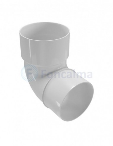 Codo Bajante Canalón PVC Blanco 80mm - 87º