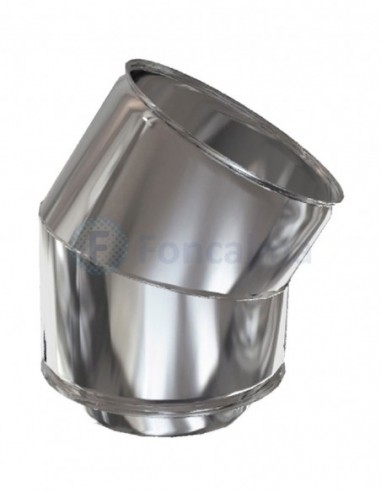 Codo Inox D-P 304 30º - Ø 80/150mm - Practic