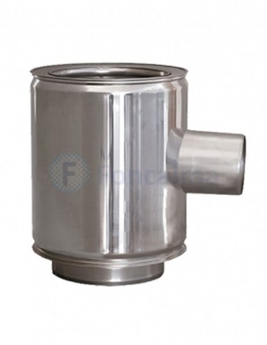 Te Inox D-P 304 90º Salida 80 mm - Ø 350/400mm - Practic