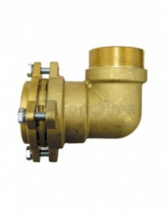 Codo Pe Latón Embridada Rosca Macho - 75mm x 2"1/2 - Tradesa