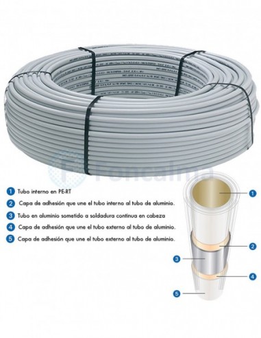 M Tubo Multi Emmeti Alpert - 16x2pert Al Pert Rollo 200ml - Emmeti Ibérica