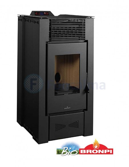Estufa Pellet Eva-Nc 15 kW Negro - Bronpi