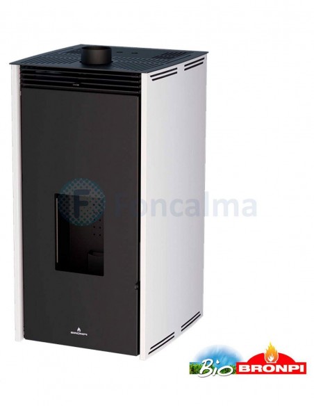 Estufa Pellet Free sin electricidad 11 kW - Marfil - Bronpi