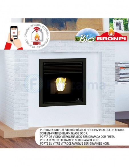 Tavira Insertable de Pellet con carga superior 7 kW - Bronpi