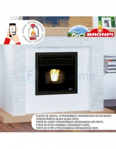 Tavira Insertable de Pellet con carga superior 7 kW - Bronpi
