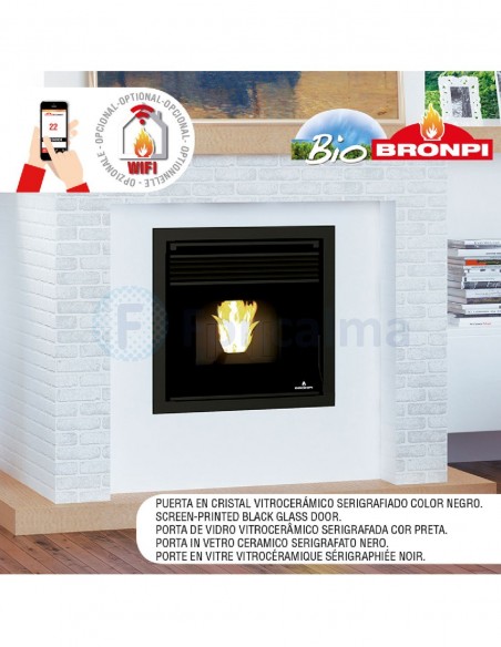 Tavira Insertable de Pellet con carga superior 7 kW - Bronpi