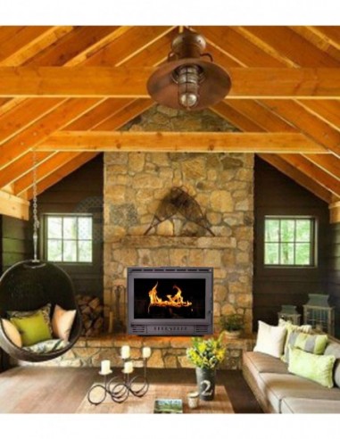 Insertable Leña Metlor R8A C/Turbina 68,5 cm 9,6 kW