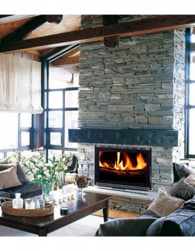 Insertable Leña Metlor Vitrus 90 C/Turbina 91 cm 12,6 kW