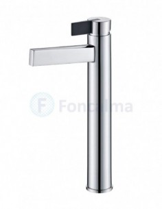 Elba Monomando Lavabo Alto Cromo/Negro - IMEX griferia