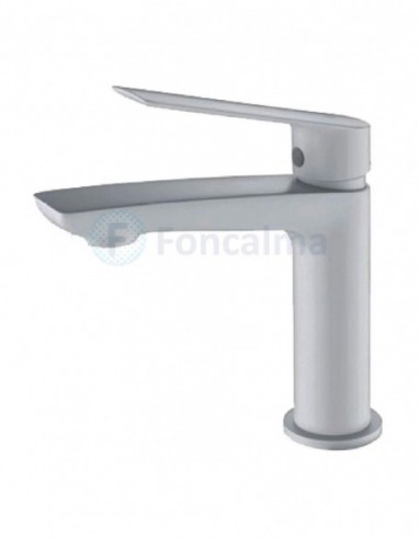 Luxor Monomando Lavabo Blanco Mate - IMEX griferia