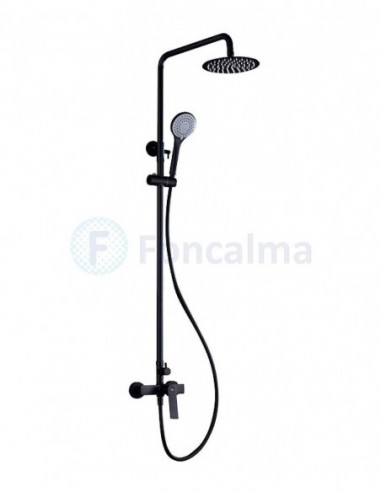 Luxor Conjunto Ducha Monomando Negro Mate - IMEX griferia