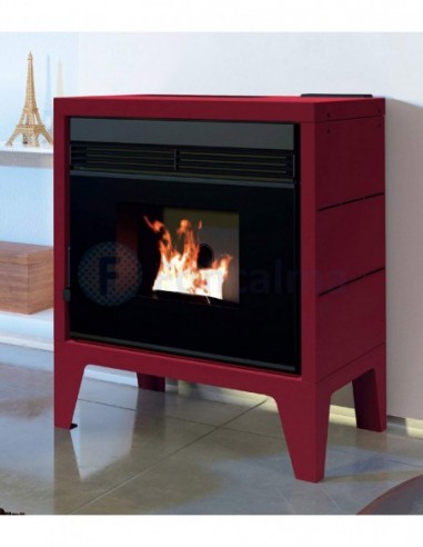 FM BP-170 K Burdeos Estufa Pellet Aire Cristal Serigrafiado 11,5 kW - FM Calefacción
