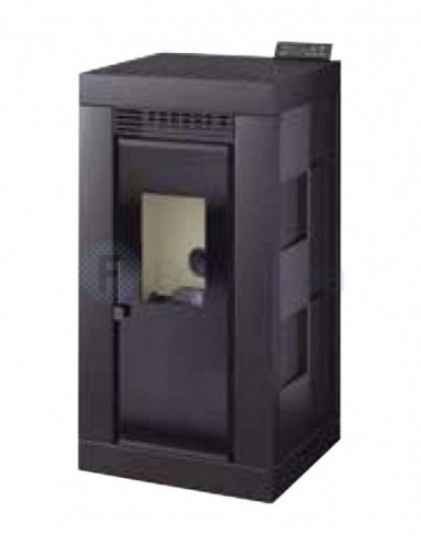 FM BP-102 K Negro Estufa Pellet Aire Cristal Serigrafiado 9,5 kW - FM Calefacción