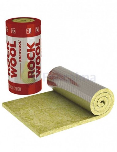 Rollo Manta Aislamiento 128 Rockwool C/Aluminio 1000 x 120 x 5 cm - Tria