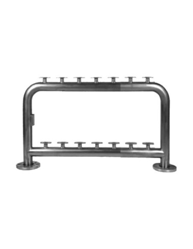 PPR y Accesorios - Batería Acero Inox 2 Filas 22 Contadores 2 1/2" Dob