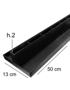 Sumideros, Calderetas, Arquetas y Canaletas - Canaleta PP 50x13x4 + Re