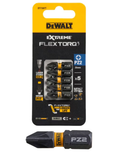 Herramientas varias - Puntas Posidriv Pz2 25 mm (x5) - DEWALT - Puntas