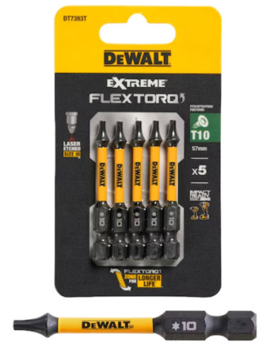 Herramientas varias - Puntas Torx T10 50 mm (x5) - DEWALT - Puntas - T