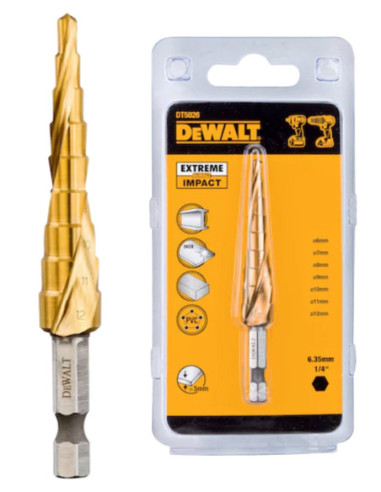Herramientas varias - Broca Cónica para Metal 4 x 12 mm - DEWALT - bro