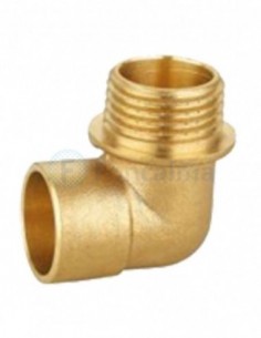 Codo Soldar Roscar Latón Macho - 22mm x 3/4" - Tradesa