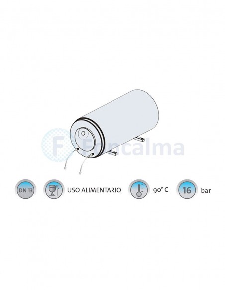 Latiguillo Termo 30cm - M-1/2" x H-1/2" - Flexitub