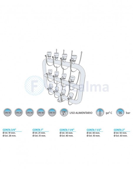 Latiguillo Contadores 50cm - M-1"1/2 x H-1"1/2 - Flexitub